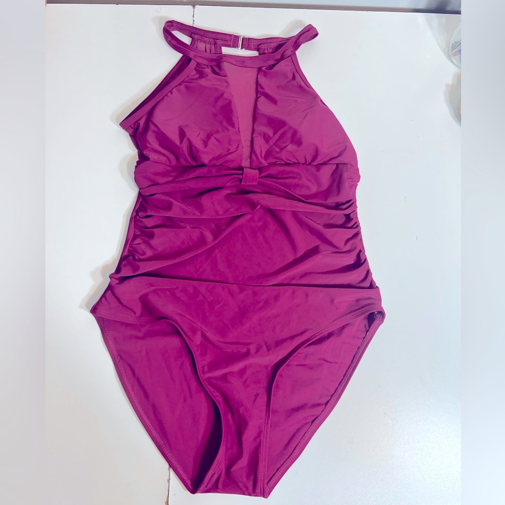 Mauve Swimsuit | Size S | Mesh details